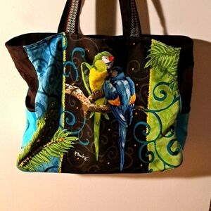#73 Parrot Paul Brent Beach Bag